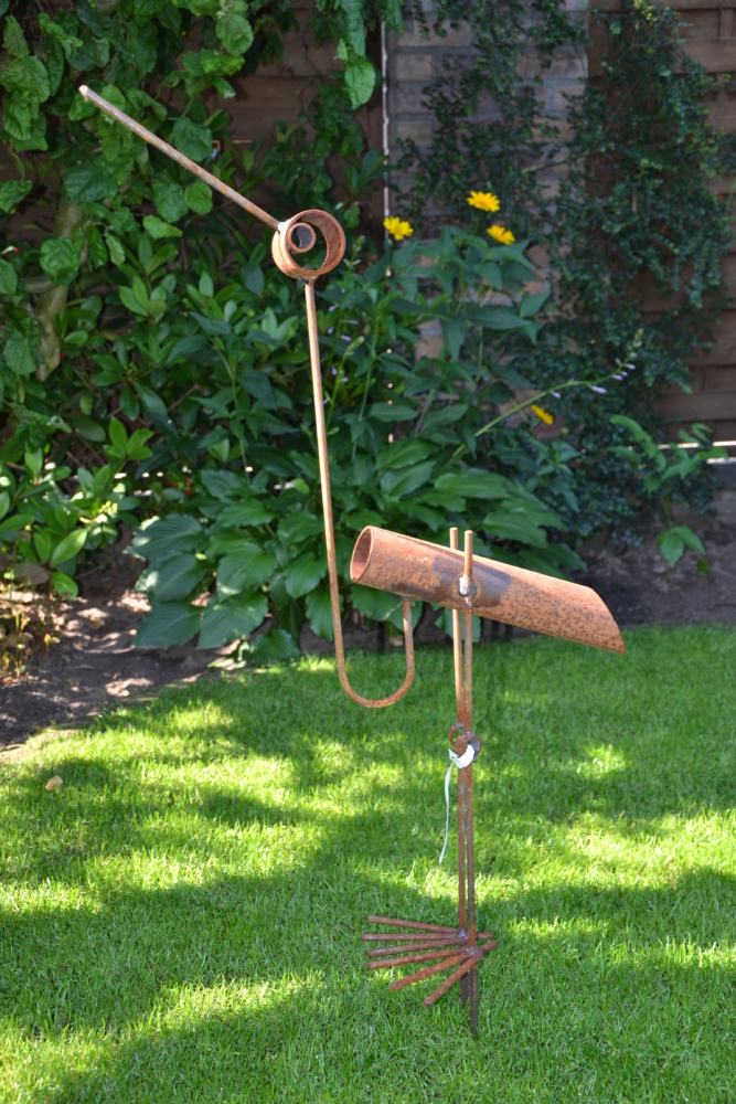 Gartendeko aus Eisen und Holz SCHROTT?!KUNST?!